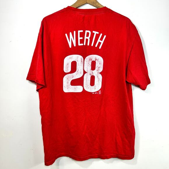 Philadelphia Phillies Jayson Werth 28 Adult XL DISTRESSED 2008 World Series - Picture 2 of 9